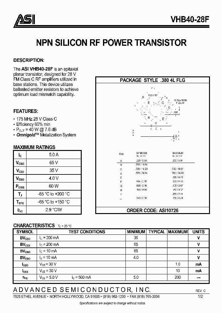 VHB4028F_1007070.PDF Datasheet