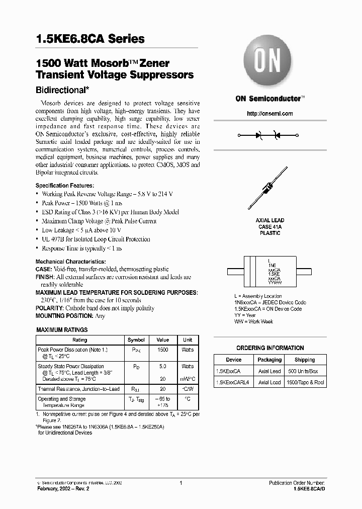 15KE51CA_962043.PDF Datasheet