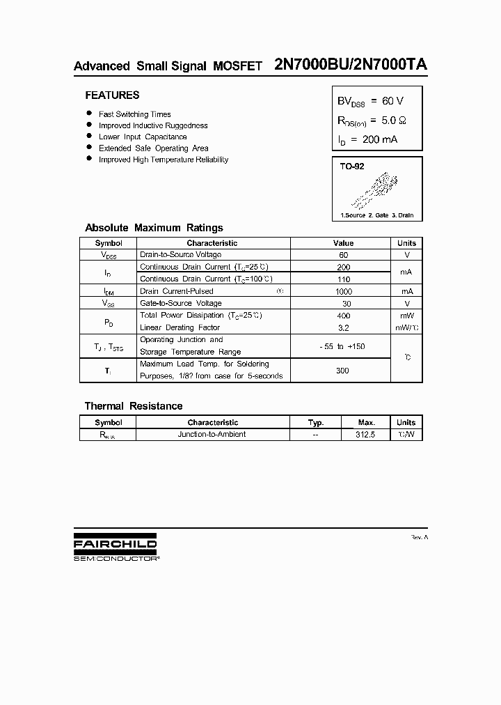 2N7000BU2N7000TA_965745.PDF Datasheet