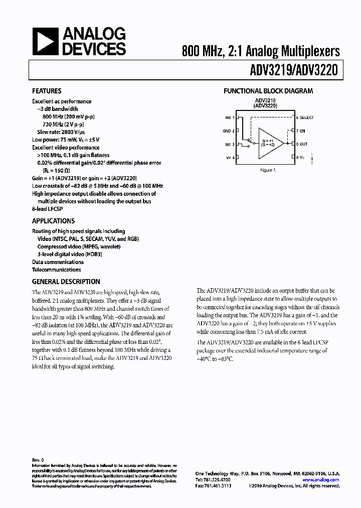 ADV3219-EVALZ_4924335.PDF Datasheet
