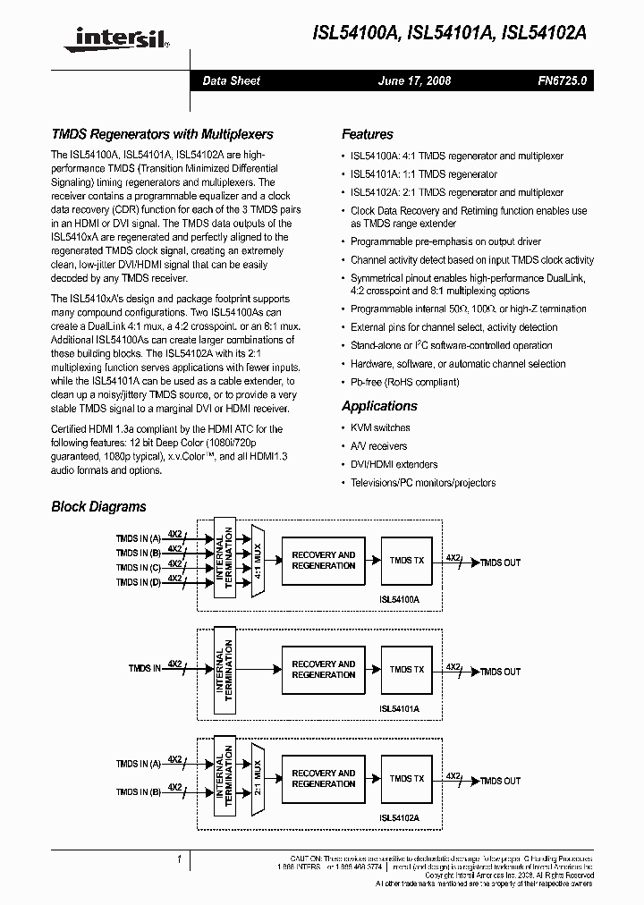 ISL54101ACQZ_4925392.PDF Datasheet