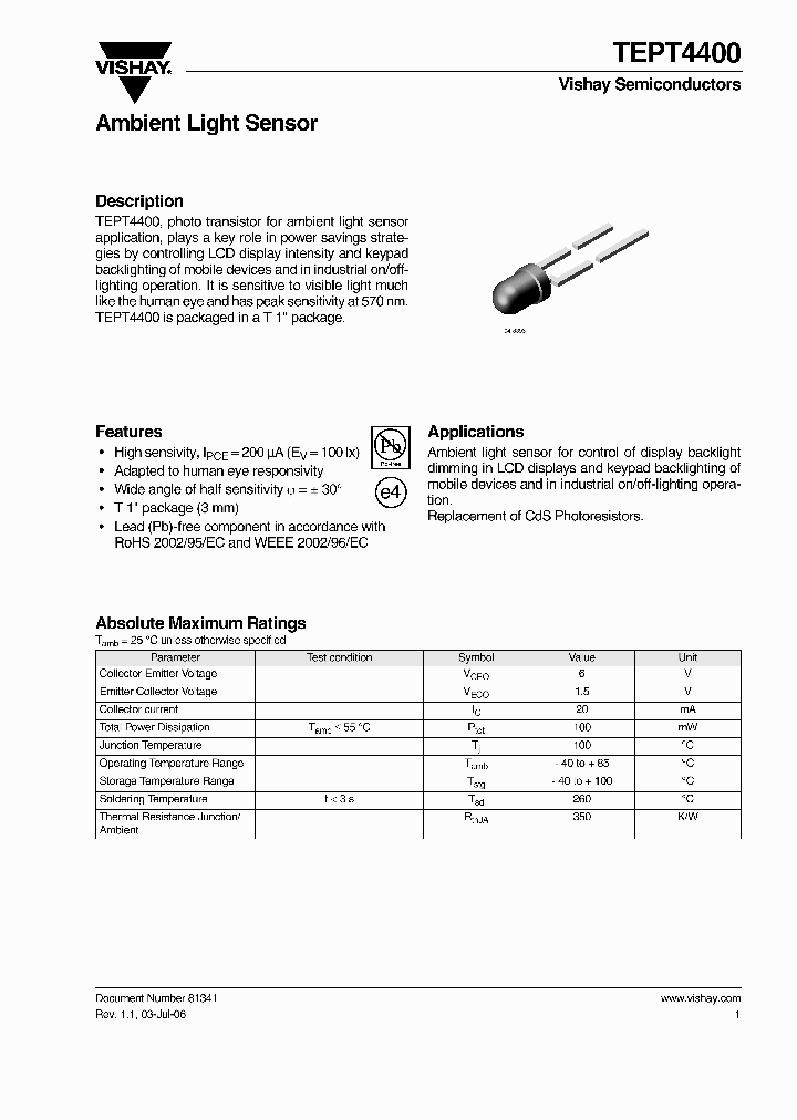 TEPT4400_4932624.PDF Datasheet