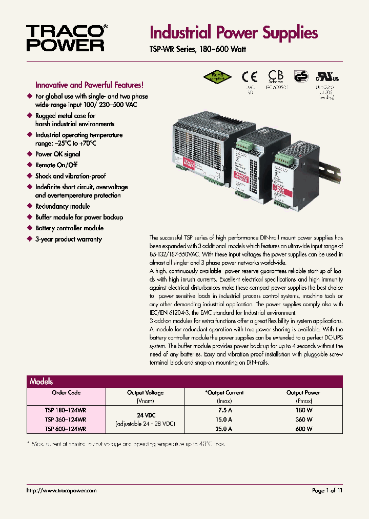 TSP600-124WR_4934023.PDF Datasheet