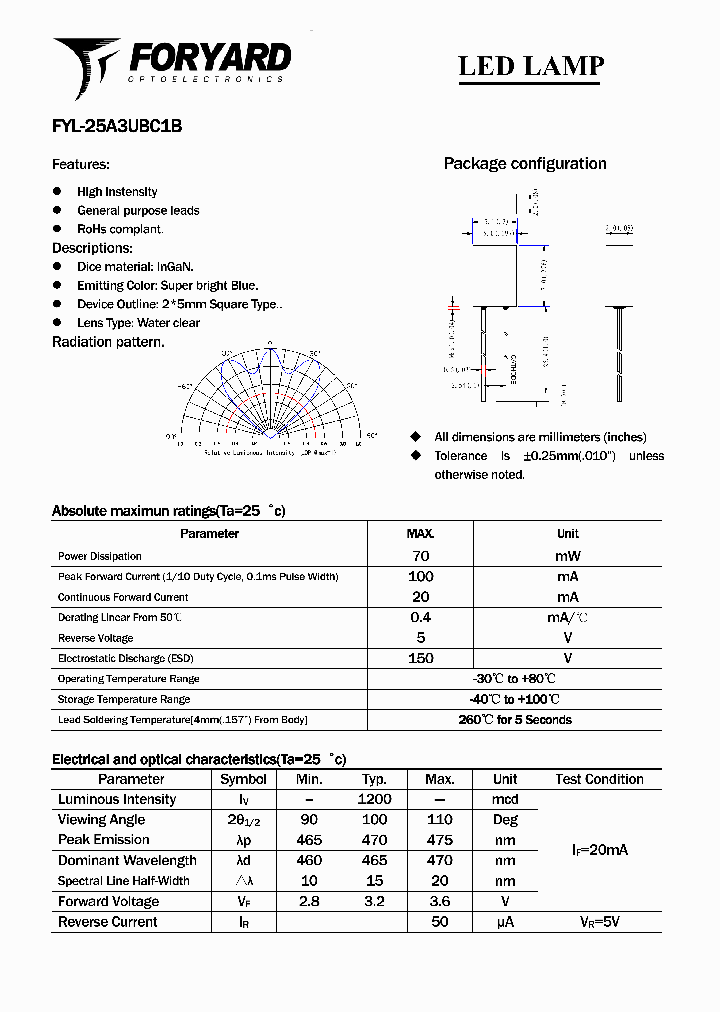 FYL-25A3UBC1B_4937568.PDF Datasheet