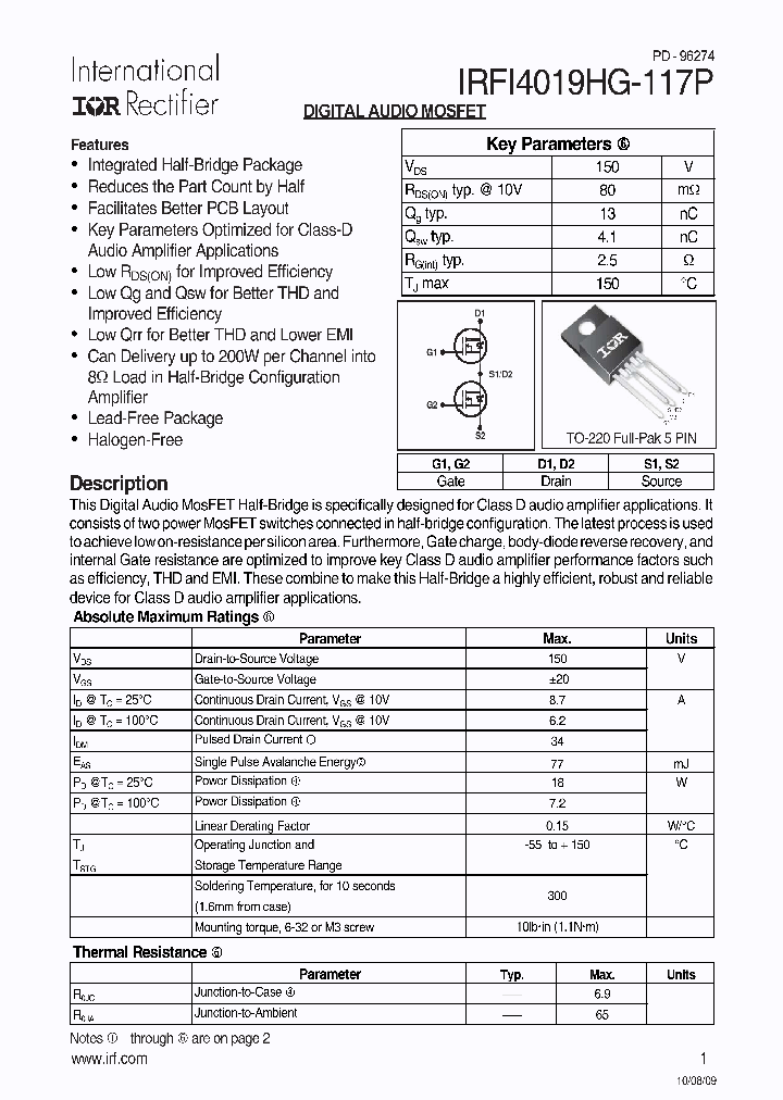 IRFI4019HG-117P_4938535.PDF Datasheet