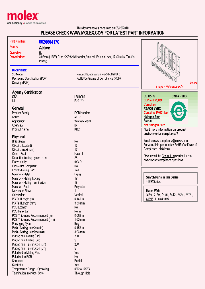 0026604170_4945215.PDF Datasheet