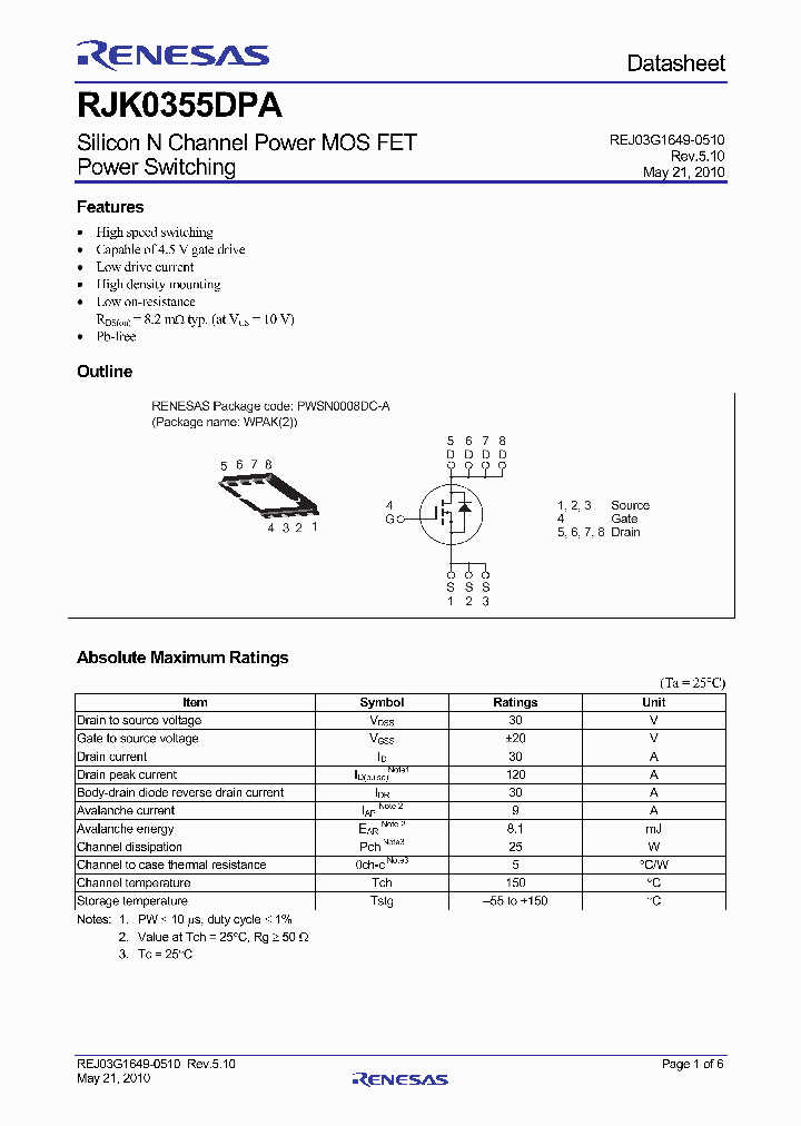 RJK0355DPA10_4945916.PDF Datasheet