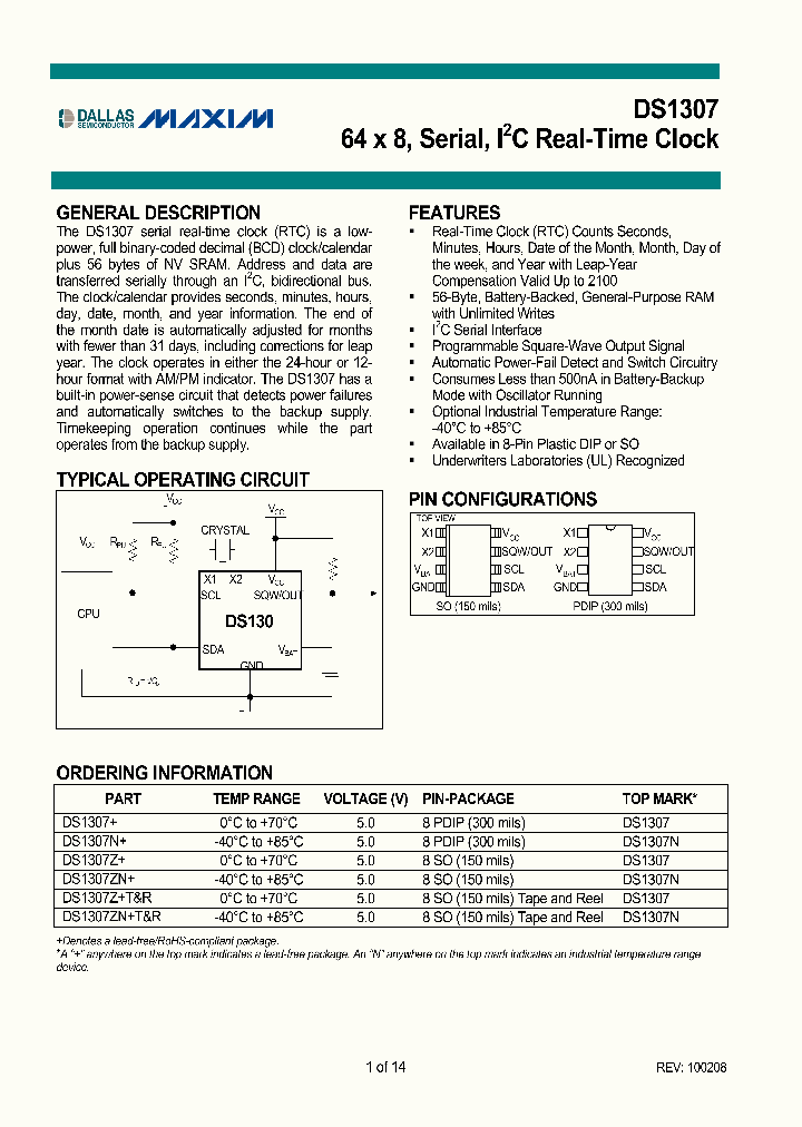 DS1307ZTR_4949449.PDF Datasheet