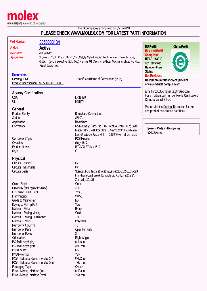 85003-3134_4961100.PDF Datasheet