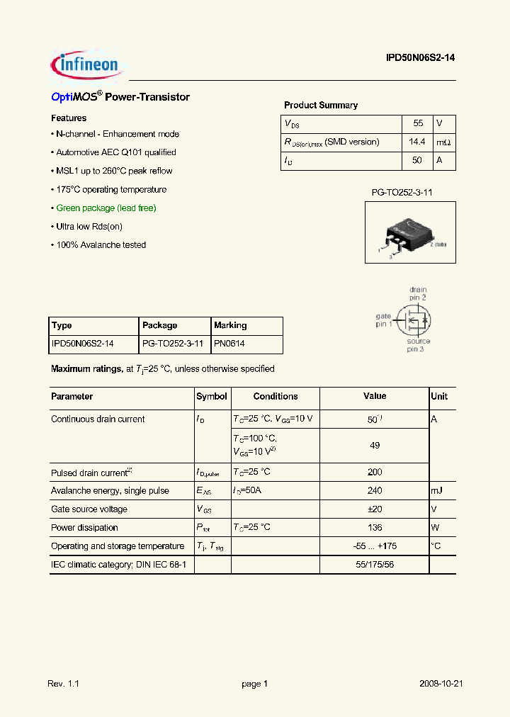 IPD50N06S2-14_4968125.PDF Datasheet