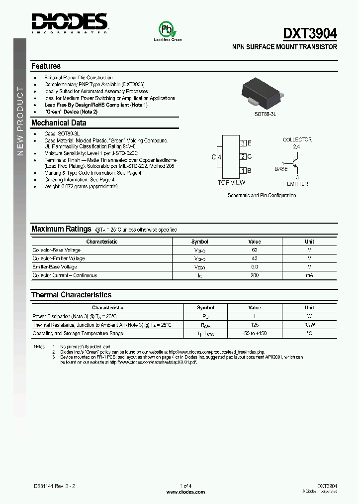 DXT3904-13_4997727.PDF Datasheet