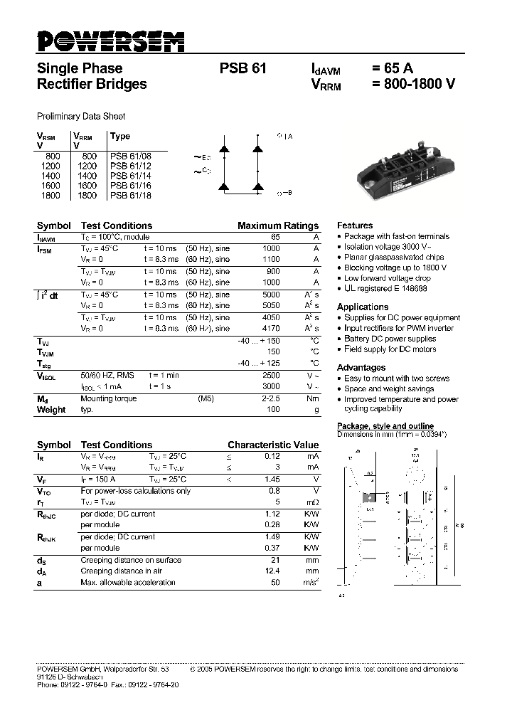 PSB61_4998386.PDF Datasheet