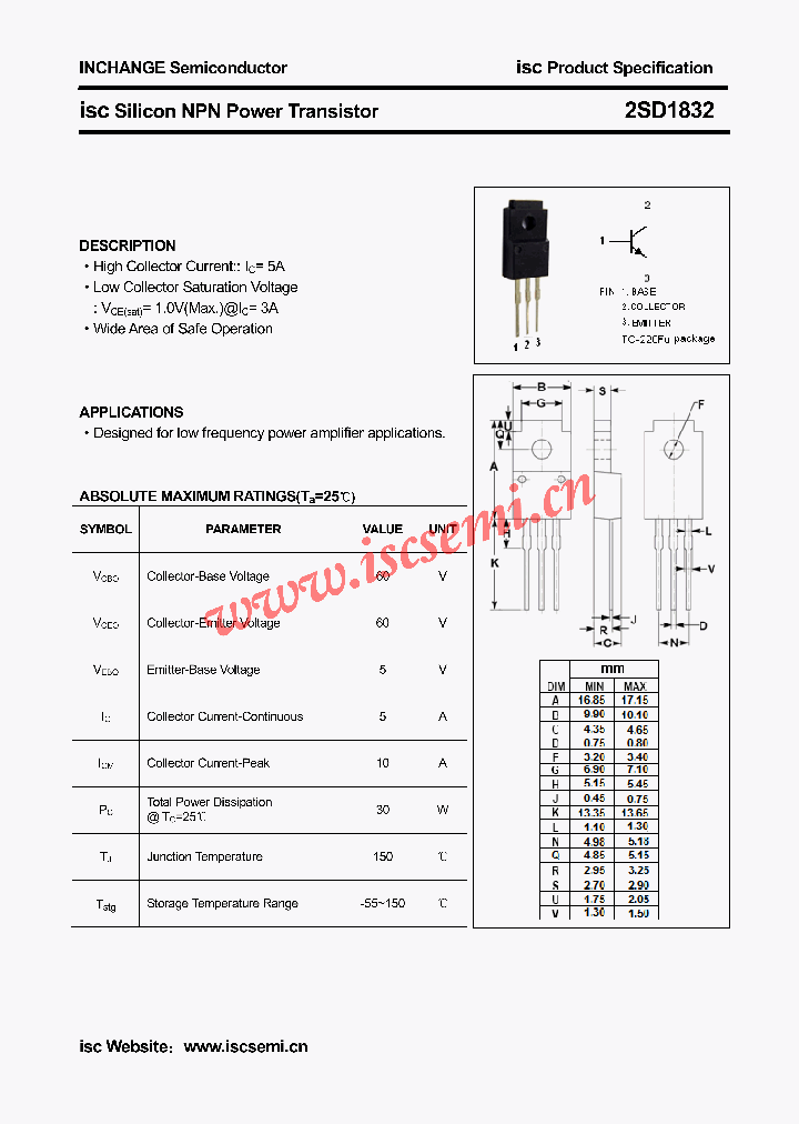 2SD1832_4998834.PDF Datasheet