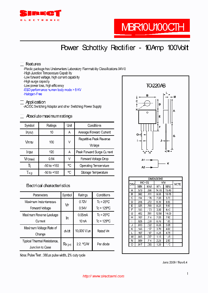 MBR10U100CTH_4999014.PDF Datasheet