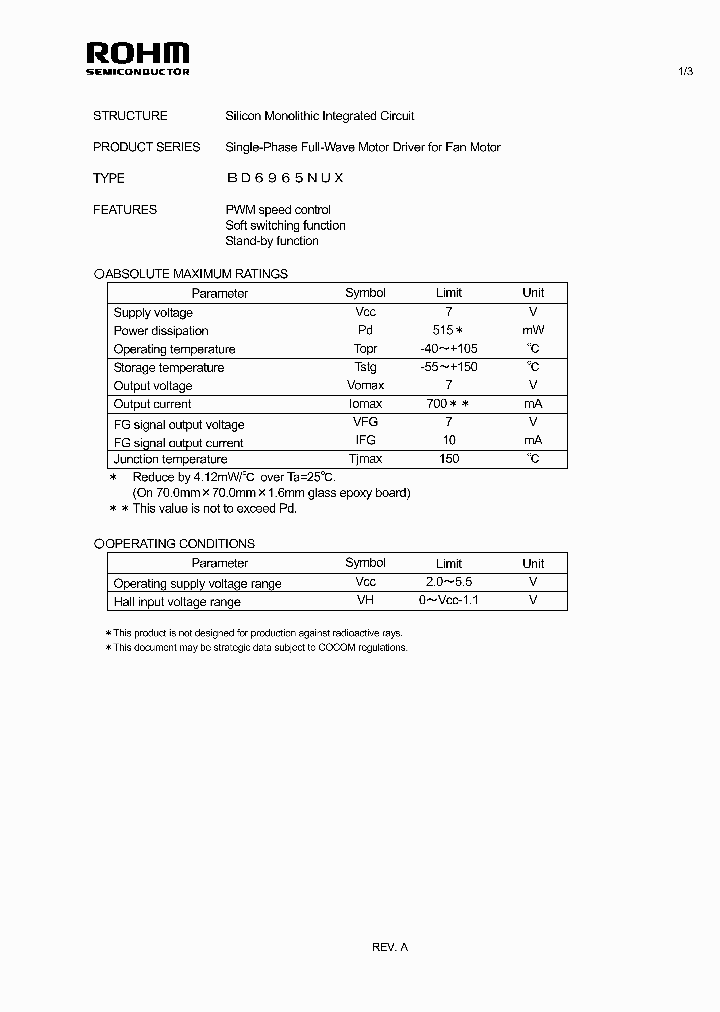 BD6965NUX_5001188.PDF Datasheet