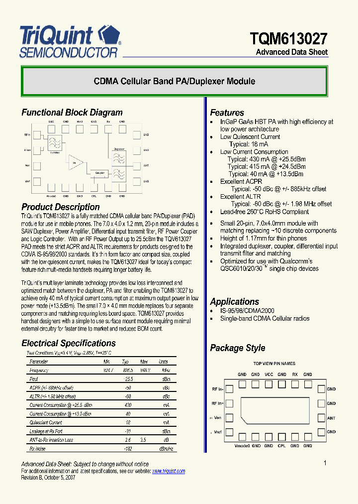 TQM613027_5005812.PDF Datasheet