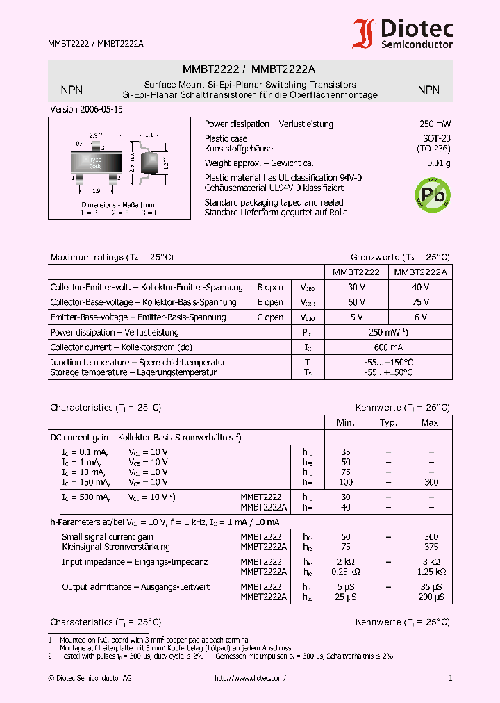 MMBT2222_5007021.PDF Datasheet