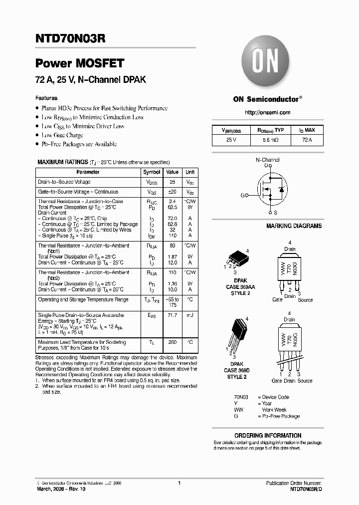 NTD70N03R_5007118.PDF Datasheet