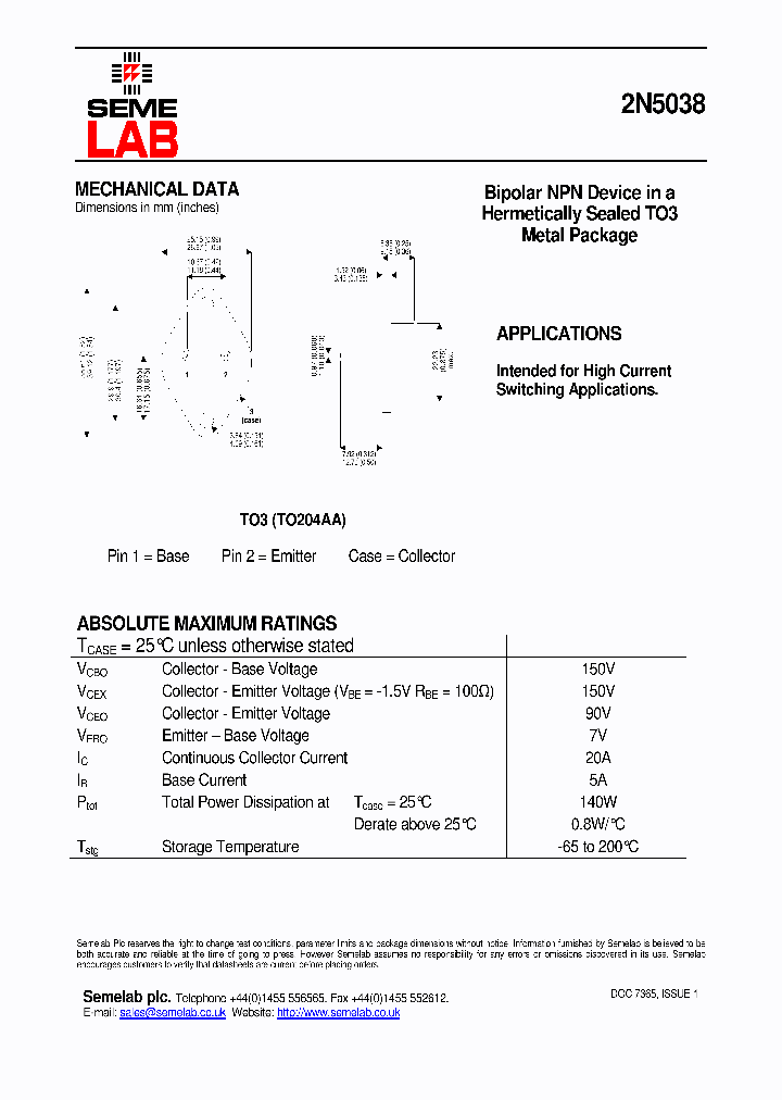 2N5038_5009231.PDF Datasheet