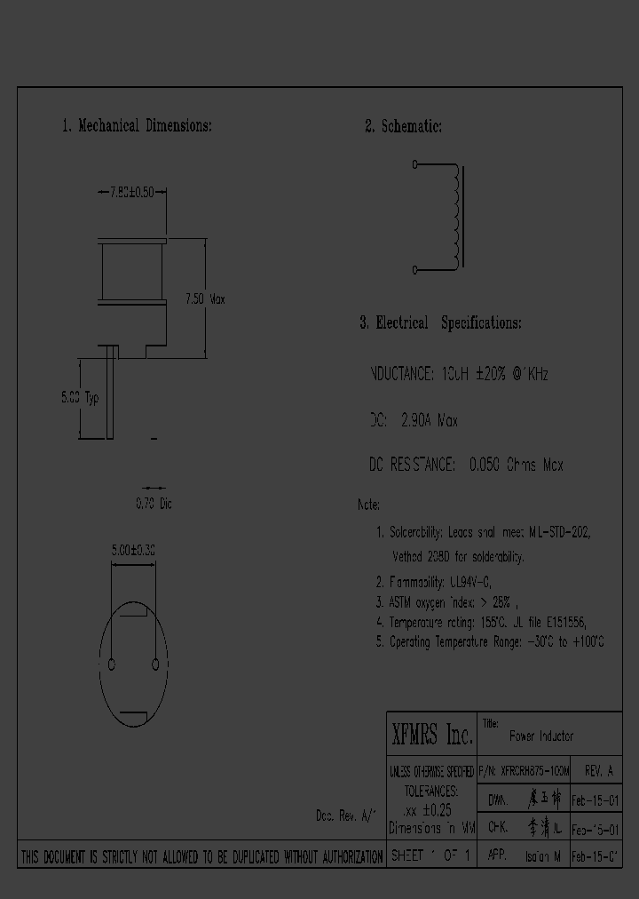 XFRCRH875-100M_5015993.PDF Datasheet