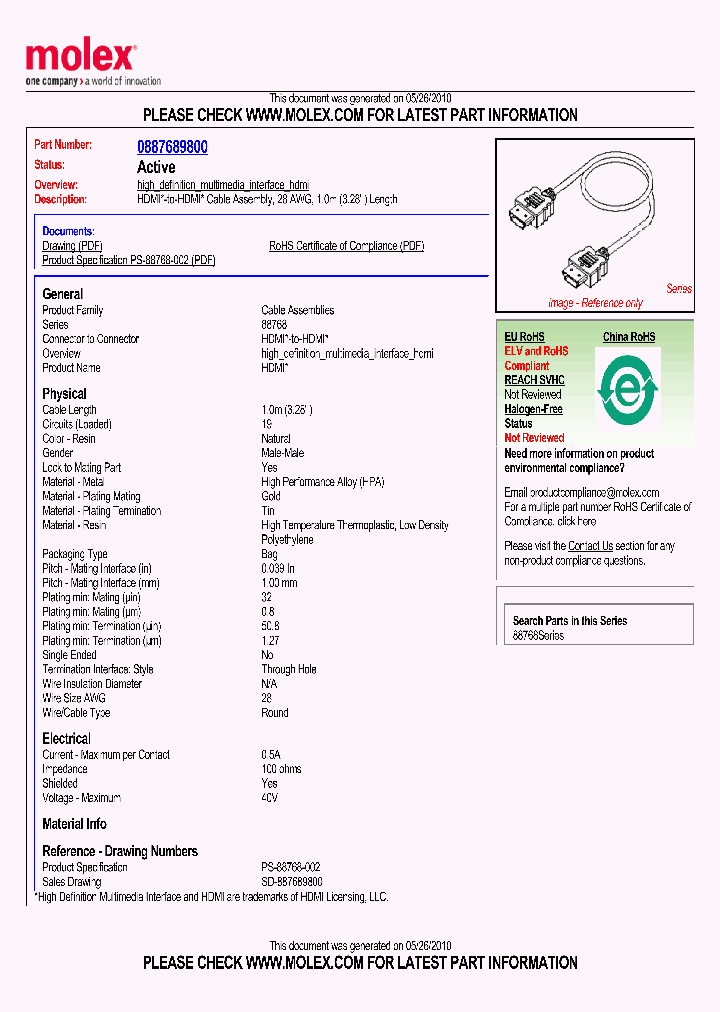 88768-9800_5019027.PDF Datasheet