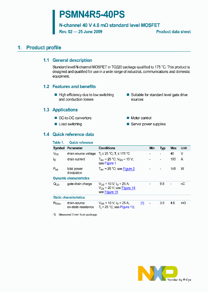 PSMN4R5-40PS_5027582.PDF Datasheet