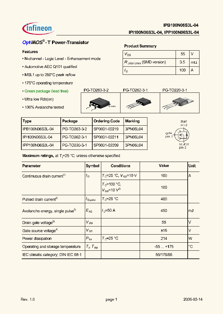 IPP100N06S3L-04_5030647.PDF Datasheet