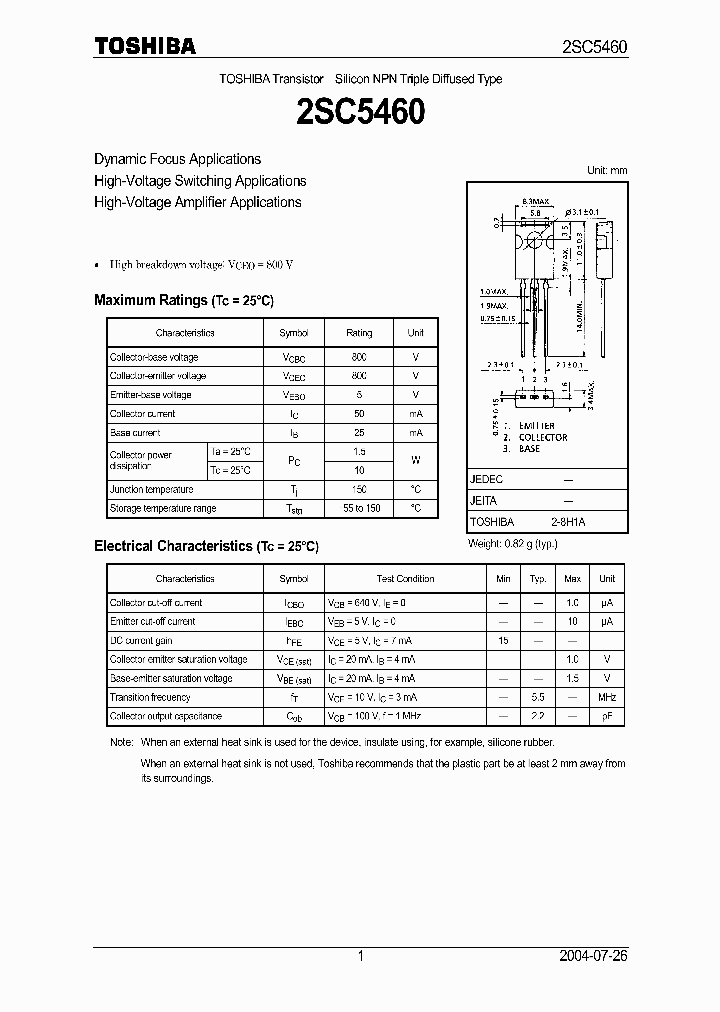 2SC5460_5043409.PDF Datasheet