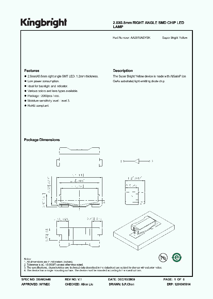 AA2810ASYSK_5052585.PDF Datasheet