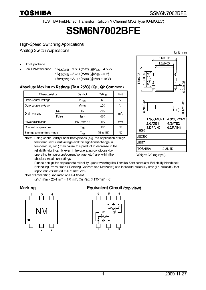 SSM6N7002BFE_5057831.PDF Datasheet