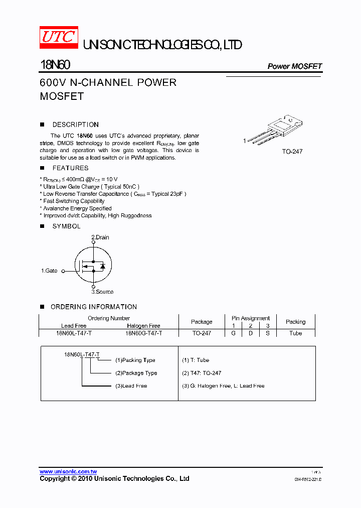 18N60G-T47-T_5060910.PDF Datasheet