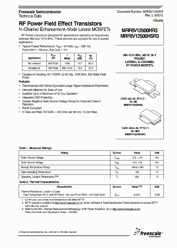 MRF6V12500HR3_5066831.PDF Datasheet