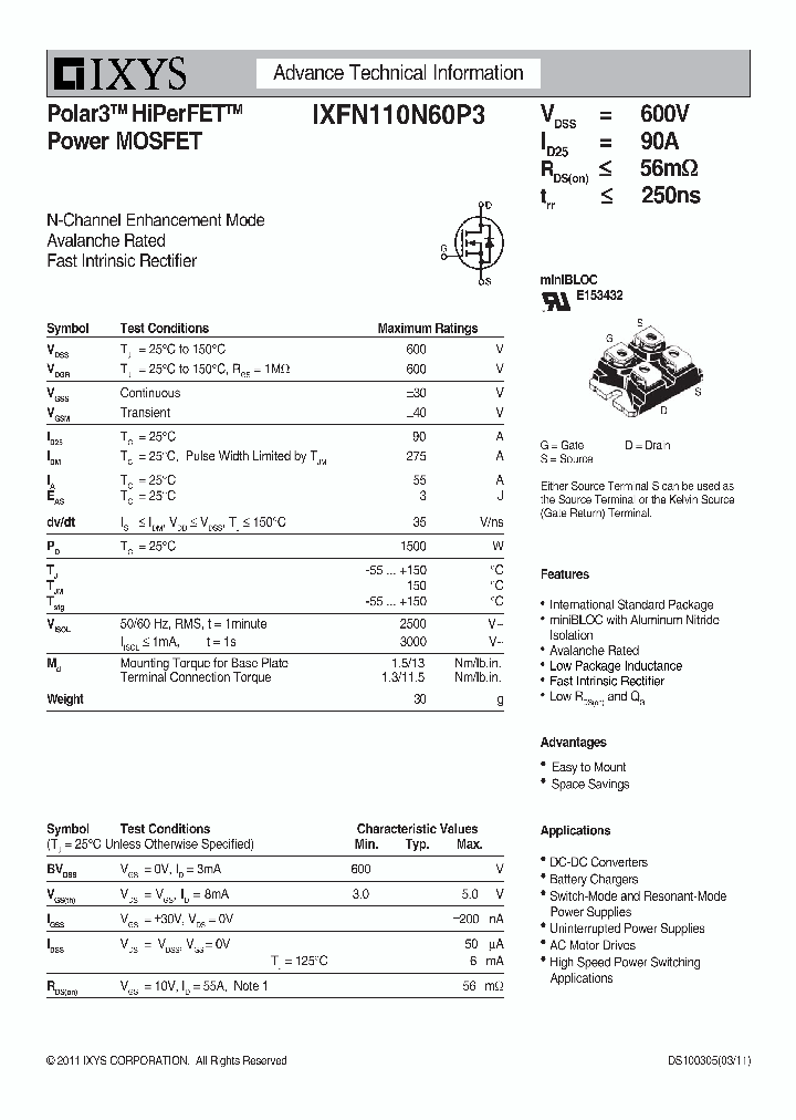 IXFN110N60P3_5067659.PDF Datasheet