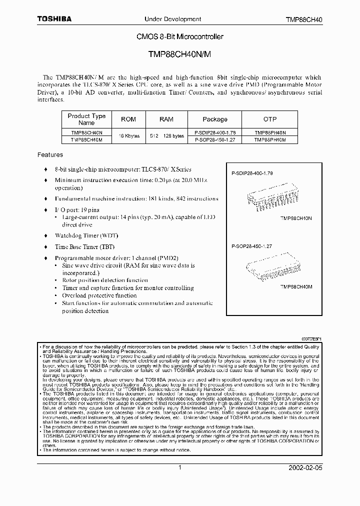 TMP88CH40_1846.PDF Datasheet