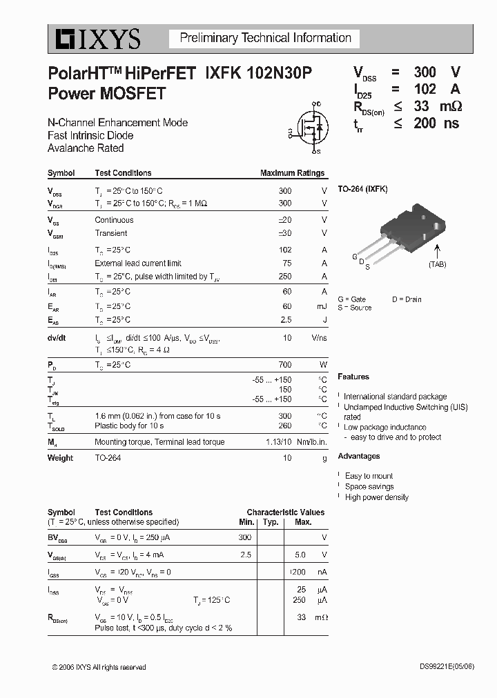 IXFK102N30P_18669.PDF Datasheet