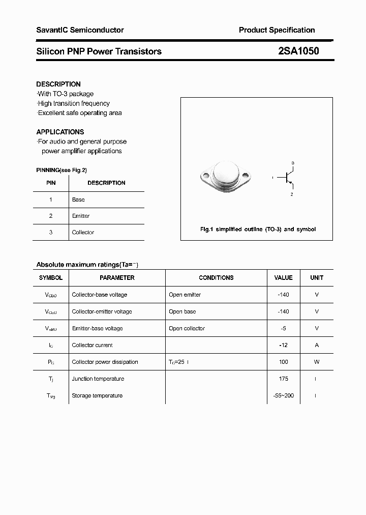 2SA1050_21187.PDF Datasheet