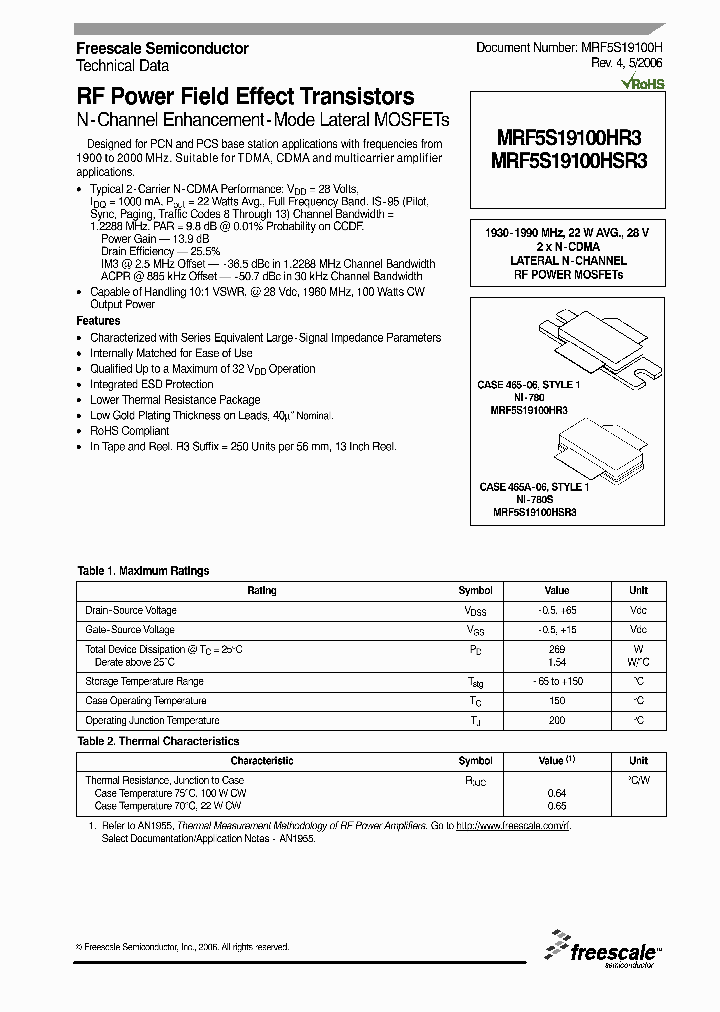 MRF5S19100HSR3_29929.PDF Datasheet