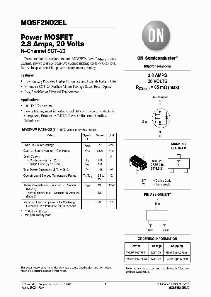 MGSF2N02EL-D_34615.PDF Datasheet