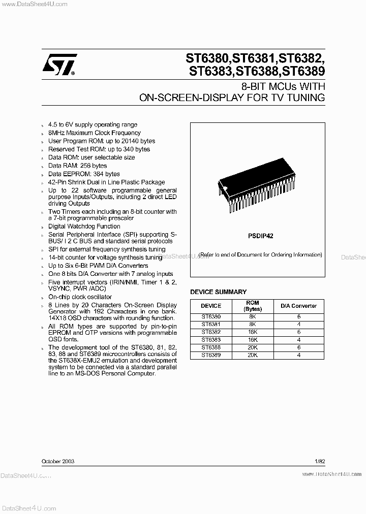 ST6380_39511.PDF Datasheet