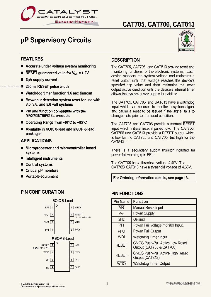 CAT705_39924.PDF Datasheet