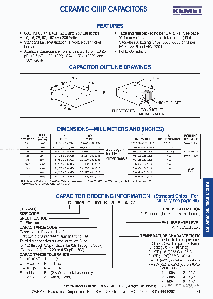 C0805C102G5GAC_40935.PDF Datasheet