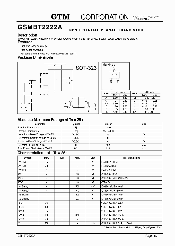 GSMBT2222A_64767.PDF Datasheet