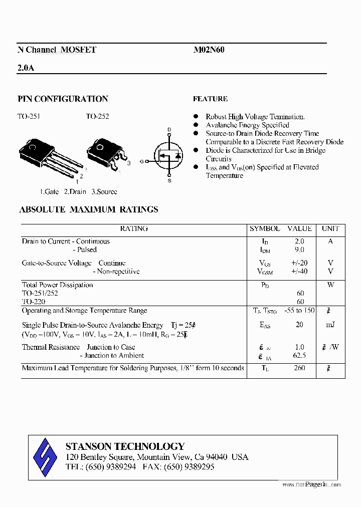 M02N60_42824.PDF Datasheet