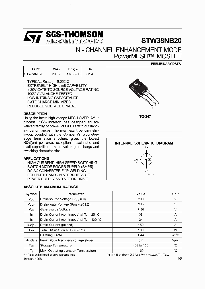 STW38NB20_69854.PDF Datasheet
