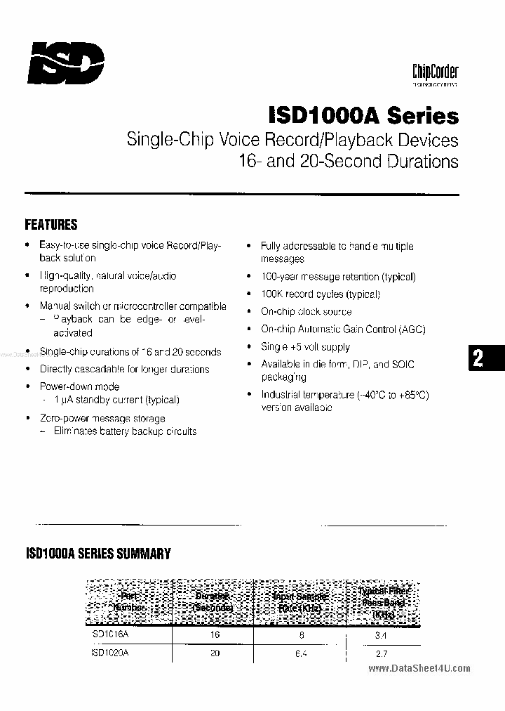 ISD1016A_75631.PDF Datasheet