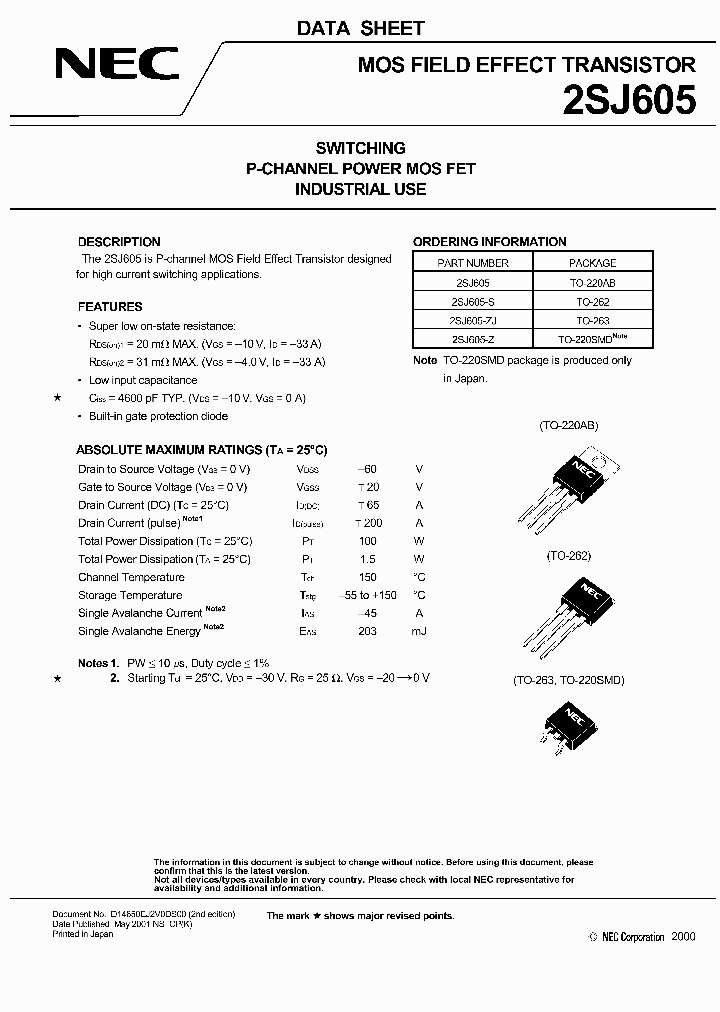 2SJ605-S_106816.PDF Datasheet