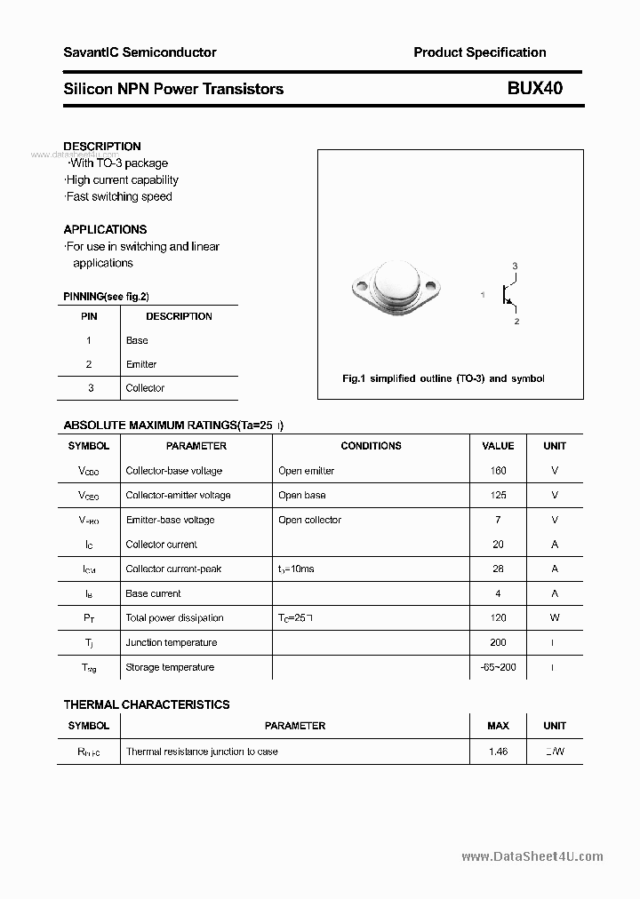 BUX40_134847.PDF Datasheet