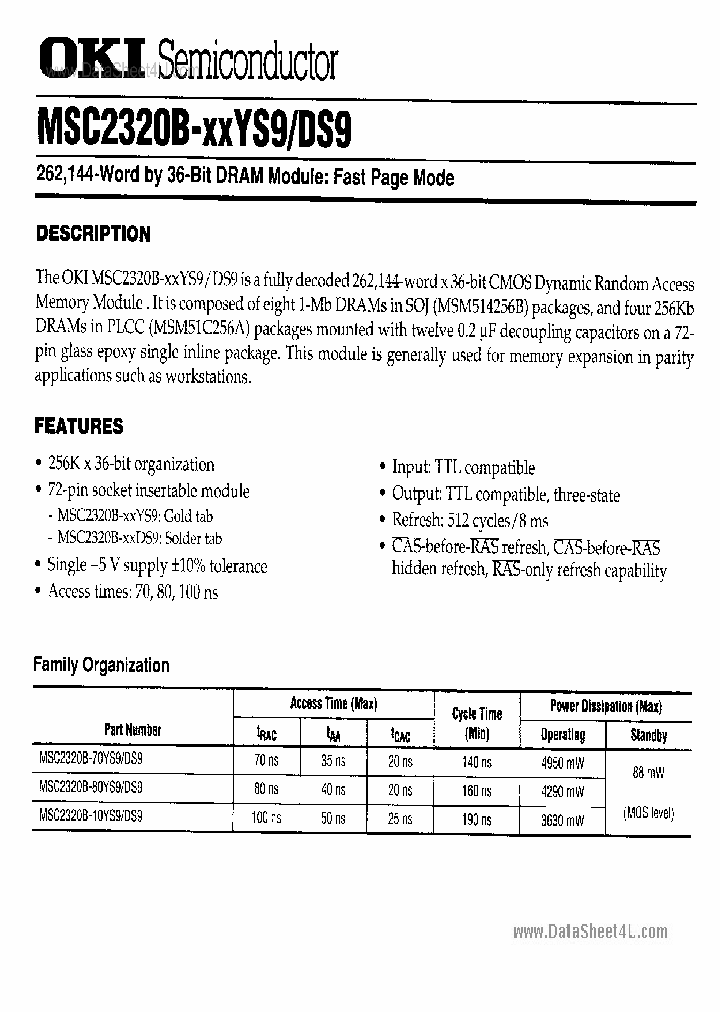 MSC2320B-XXDS9_140749.PDF Datasheet