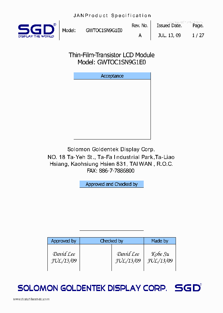 GWTOC1SN9G1E0_141777.PDF Datasheet