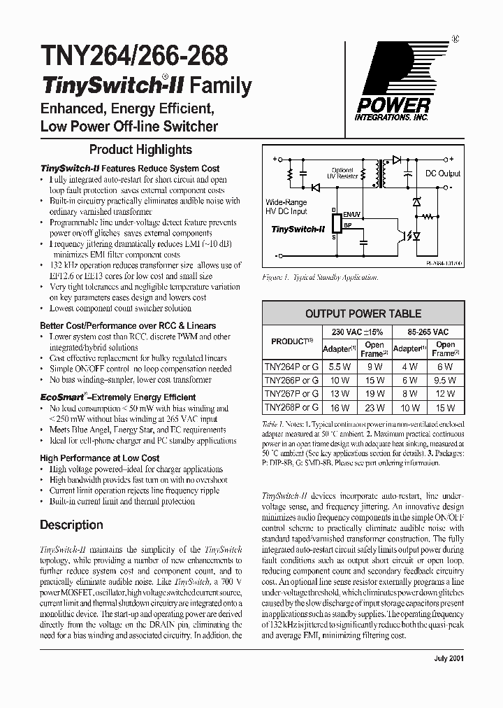 TNY266P_145778.PDF Datasheet